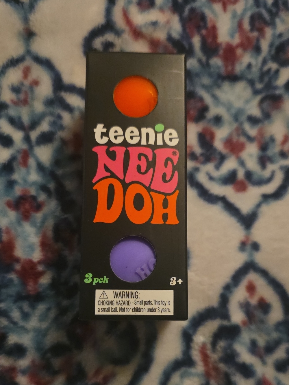 Teenie Nee Doh 3-Pack Squeeze Balls — Orange & Purple